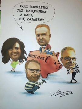 karykatura zbiorowa polityczna ze zdjęcia - wybory samorządowe